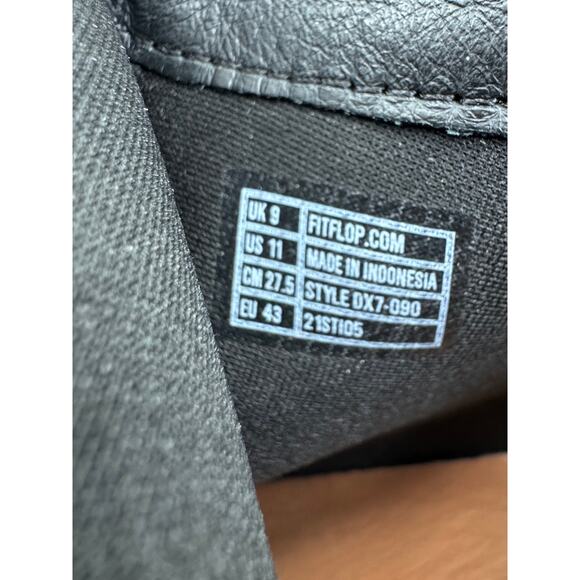 FitFlop Sumi Black Leather Classic Chic Comfort Ankle Booties Women's Size 11 - Picture 8 of 9